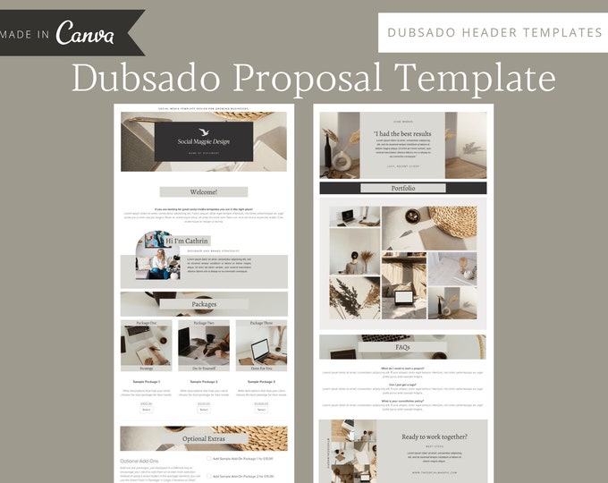 Interior Design Fee Proposal Template - Canva Powerpoint Adobe Indesign ...