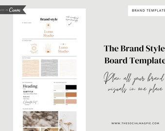 Editable Brand Board Template | Canva Branding Kit