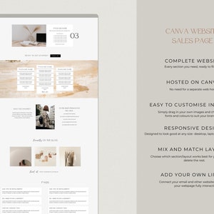 Canva Sales Page Template, Website Page, Online Sales Template, Sales Landing Page Template, Canva Website Template, Coaching Sales Page image 7