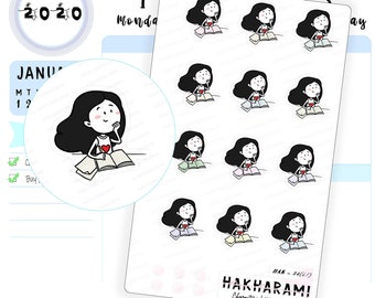 student homework diary Planning Time Stickers, Diary Time Planner Stickers, Homework, Plan it, Hak Character Sticker, Bullet Journal, Bujo Sticker Sheet - HAK 24