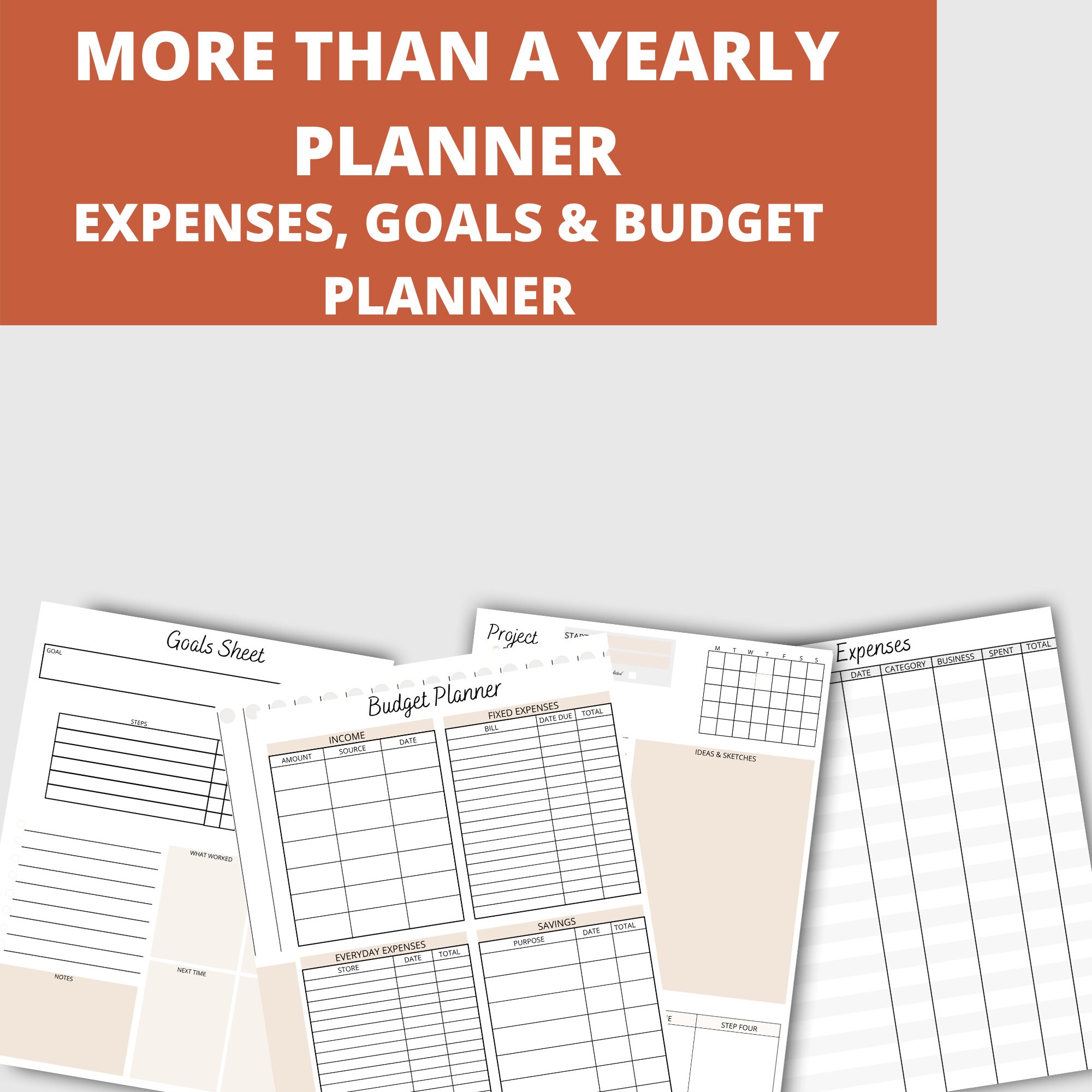 Personal Planner Printables Undated Weekly and Daily Planner With Habit ...