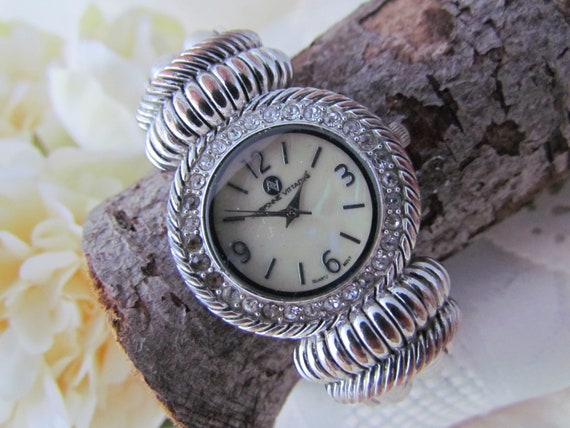 Wristwatch Vintage Adrienne Vittadini Women's 'boho' Style Cocktail/dress  Bangle Watch Mother of Pearl Dial Quartz Movement -  Norway