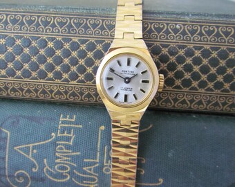 Rare Vintage MONTINE Women's Gold-Plated Dress Watch - Mechanical Hand Wound Movement - Nice Collectable Item - Working Order