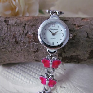 Wristwatch - Pre-Owned Women&#39;s Steel with Butterfly Bracelet Fashion Watch - Quartz Movement - Working Order