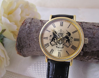 Vintage Wristwatch - Unisex Eiger Adult Gold Tone Wristwatch - Quartz  Movement - New Condition
