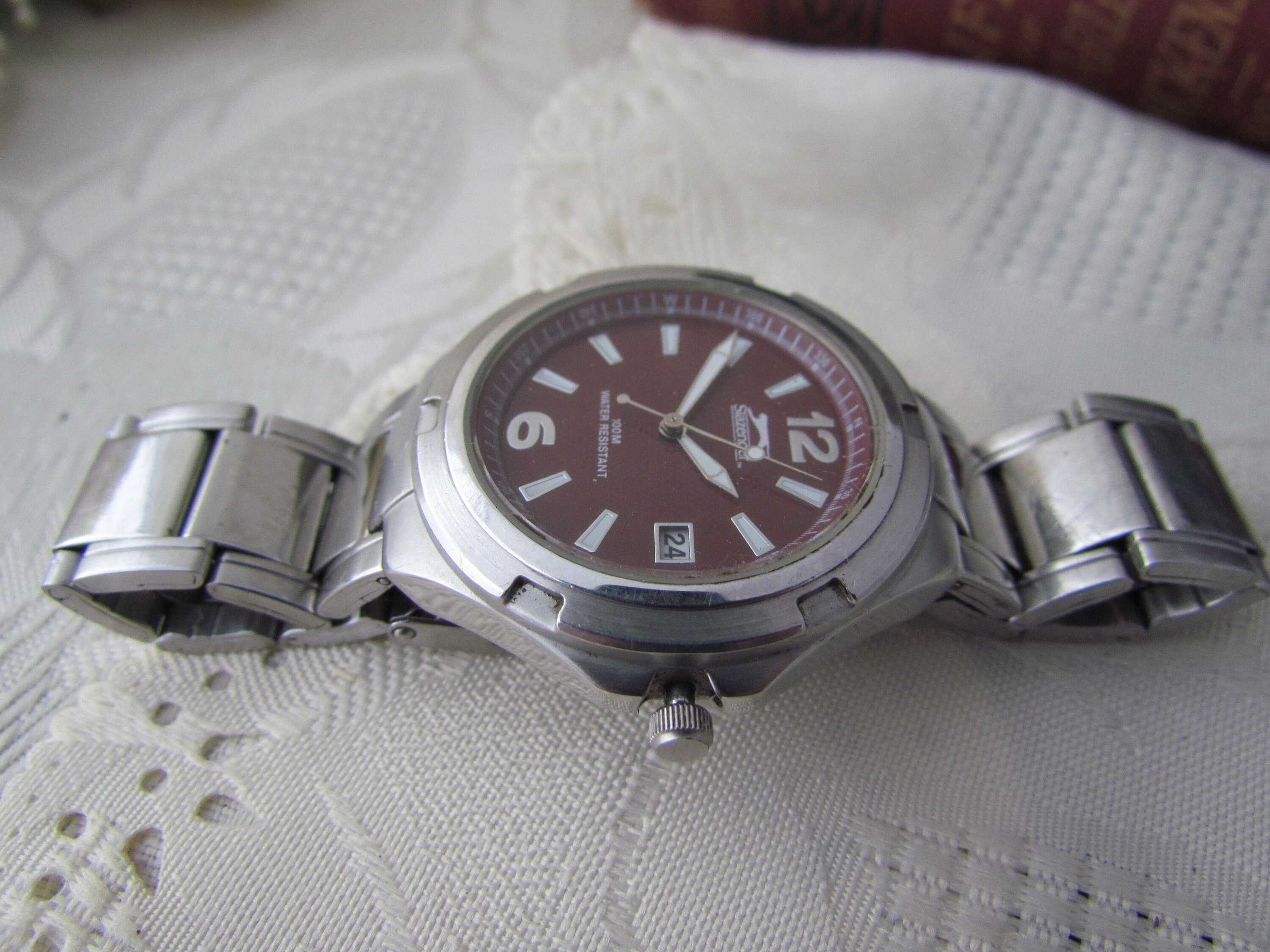 SLAZENGER Water Resistant Wristwatch Men's Stainless Steel Bracelet Sports  Watch in Good Condition - Etsy