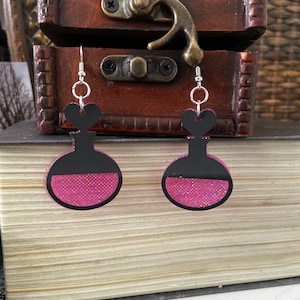 Love Potion Earrings | Jelly potion Earrings | Valentine’s Day | Pink Potion Earrings | Valentine’s Day Gift for her | Lightweight Earrings