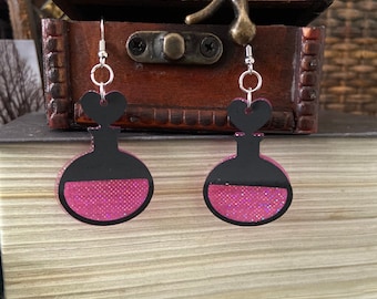 Love Potion Earrings | Jelly potion Earrings | Valentine’s Day | Pink Potion Earrings | Valentine’s Day Gift for her | Lightweight Earrings