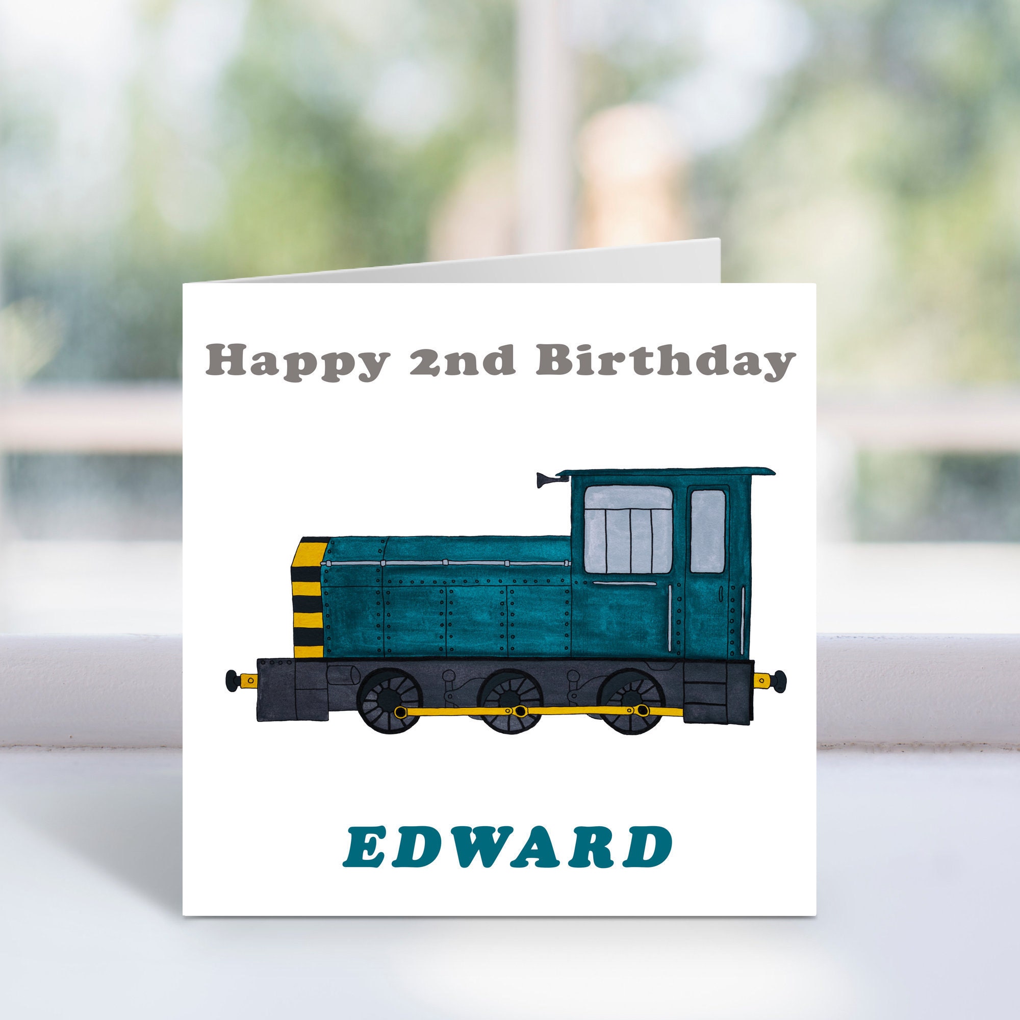 Ilustración De Tarjeta De Cumpleaños Feliz Con Vintage Tren Sobre Azul Gm505891050 83843519