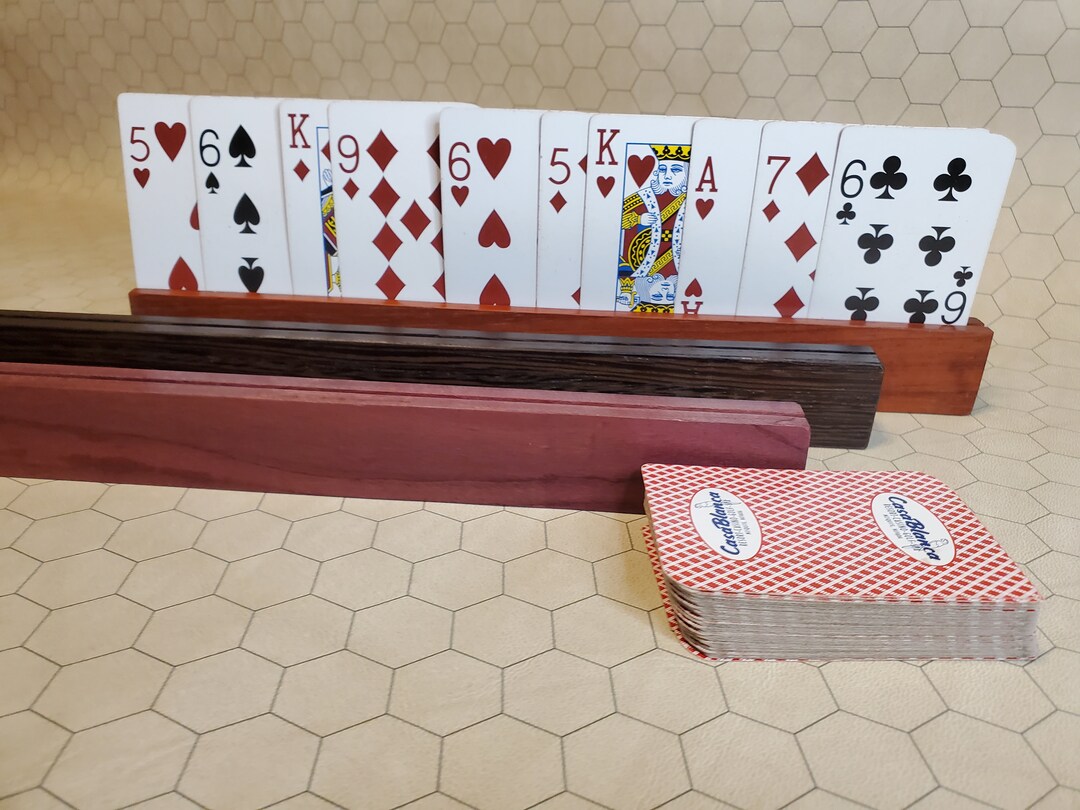 Wood Playing Card Holder Etsy