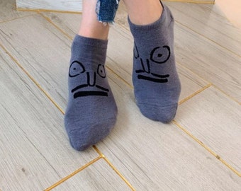 Casual Socks Men Women 6Pairs Funny Anime Socks Ninja Turtles SpongeBob Patterned Crew Socks Cartoon Novelty
