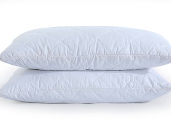 Pack of 2 Bounce Back Hollow Fibre Quilted Pillows Anti Allergenic Machine Washable Ultra Soft and Fluffy Standard Size Pillows