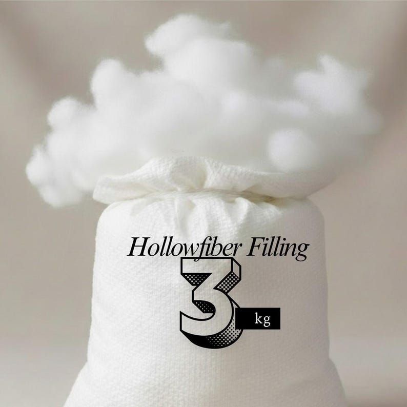 Virgin Hollowfibre Polyester Filling Stuffing for Pillows Cushions Toys Teddy Bear Crafting Sofa Filling 3 kg