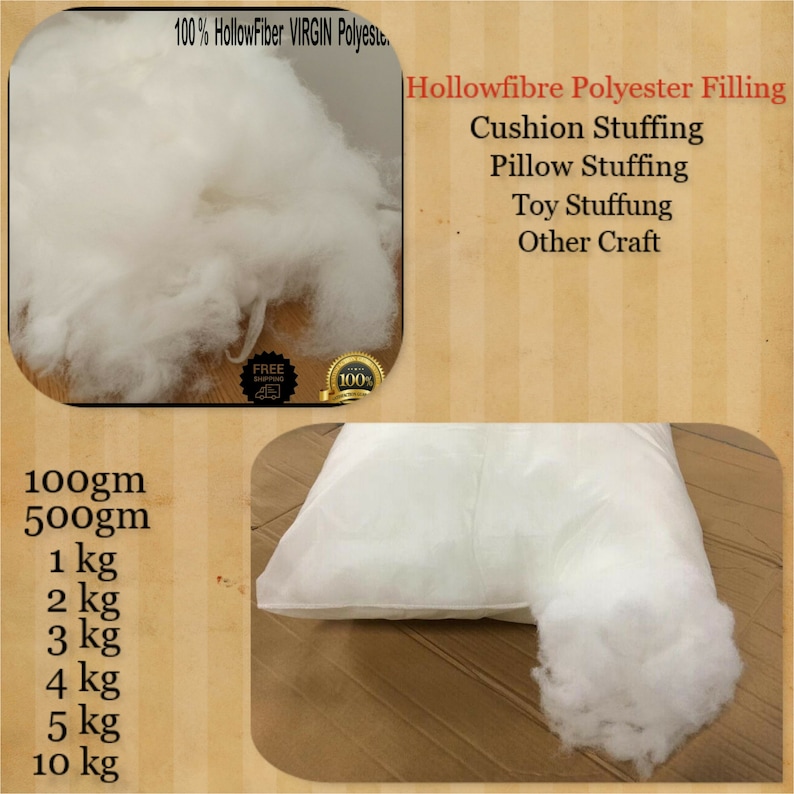 Virgin Hollowfibre Polyester Filling Stuffing for Pillows Cushions Toys Teddy Bear Crafting Sofa Filling image 1