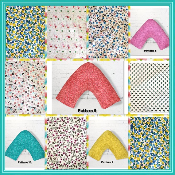 Patterned v shaped pillow cheap cases