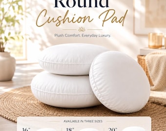 Round Shape Cushion Pad Inner Insert Scatters Filler Hollowfibre Filled Circle Shape Cushion 16'' 18'' 20''