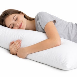 Hollowfibre Bolster Pillow Non Allergenic Extra Filled Full Body Support Orthopedic Pregnancy Pillow All Sizes afbeelding 4