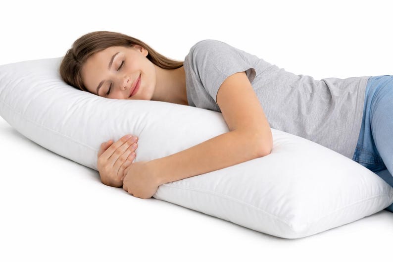 Hollowfibre Bolster Pillow Non Allergenic Extra Filled Full Body Support Orthopedic Pregnancy Pillow All Sizes afbeelding 4