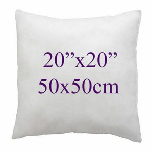 Duck Feather & Down Cushion Pads,Inserts,Inners,Scatter, Filler Deep Filled Plump Pillow 16,18,20,22,24,26 20"x20"