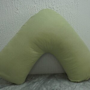 V Shaped Pillowcase Orthopedic Maternity Nursing Back Neck Support Pillow Cover 74x34cm Sage Green