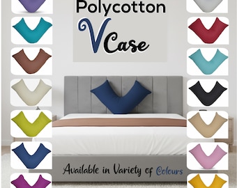 V Shaped Pillowcase Orthopedic Maternity Nursing Back Neck Support Pillow Cover 74x34cm