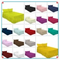Fitted Valance Sheet Plain Dyed Polycotton Hotel Quality Bed Sheet Single, Double, King, Superking