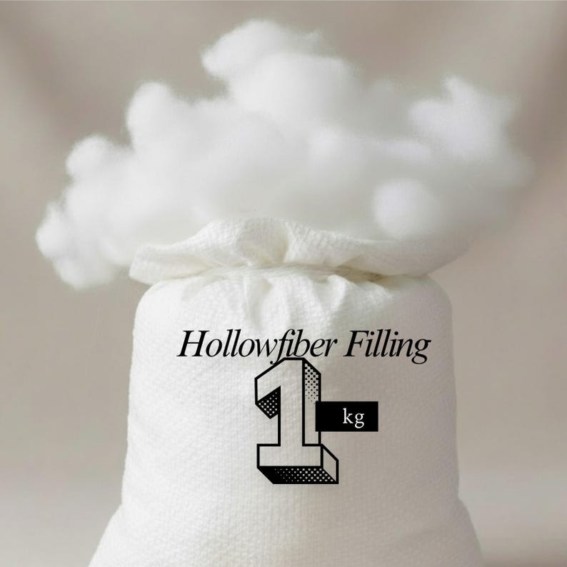 Virgin Hollowfibre Polyester Filling Stuffing for Pillows Cushions Toys Teddy Bear Crafting Sofa Filling 1 kg