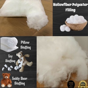 Virgin Hollowfibre Polyester Filling Stuffing for Pillows Cushions Toys Teddy Bear Crafting Sofa Filling image 2