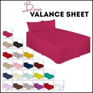 Base Valance Sheet Plain Dyed 100% Poly cotton Platform Box Pleated In Multi Colour Bed Sheets