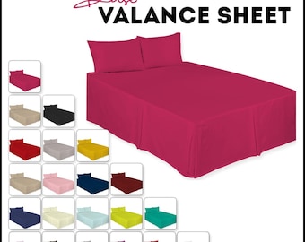 Base Valance Sheet Plain Dyed 100% Poly cotton Platform Box Pleated In Multi Colour Bed Sheets