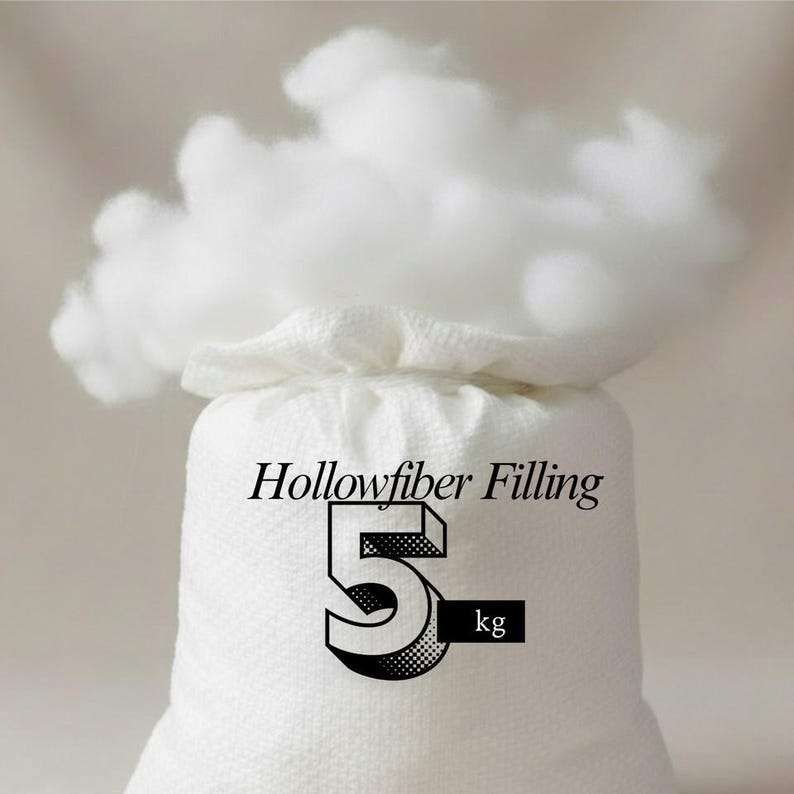 Virgin Hollowfibre Polyester Filling Stuffing for Pillows Cushions Toys Teddy Bear Crafting Sofa Filling 5 kg