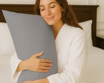 Luxury Hollowfibre Bolster Pillow with free Pillowcase for Back ,Neck Maternity Support Orthopaedic Pregnancy Pillow