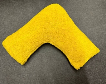 Teddy Fleece V Shaped Pillowcase/Cover Only. For Back Neck Nursing Support Available in Black , Silver & Cream