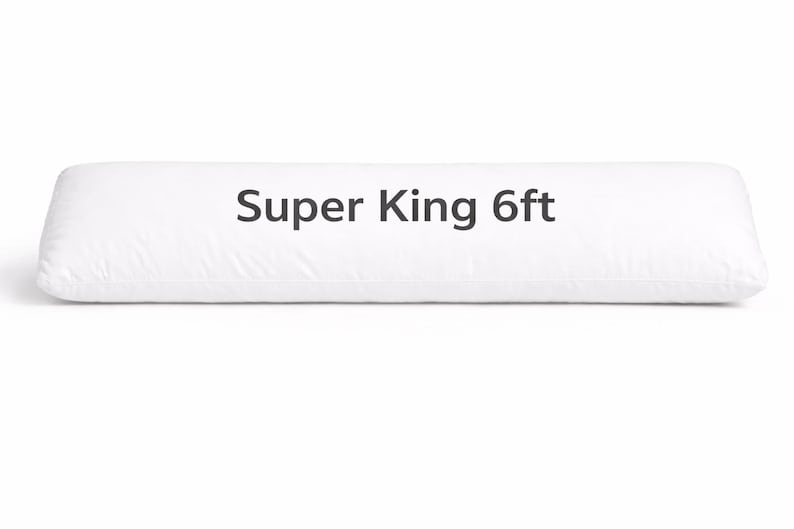 Hollowfibre Bolster Pillow Non Allergenic Extra Filled Full Body Support Orthopedic Pregnancy Pillow All Sizes Super King 6ft