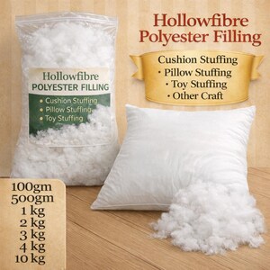 Virgin Hollowfibre Polyester Filling Stuffing for Pillows Cushions Toys Teddy Bear Crafting Sofa Filling bild 2
