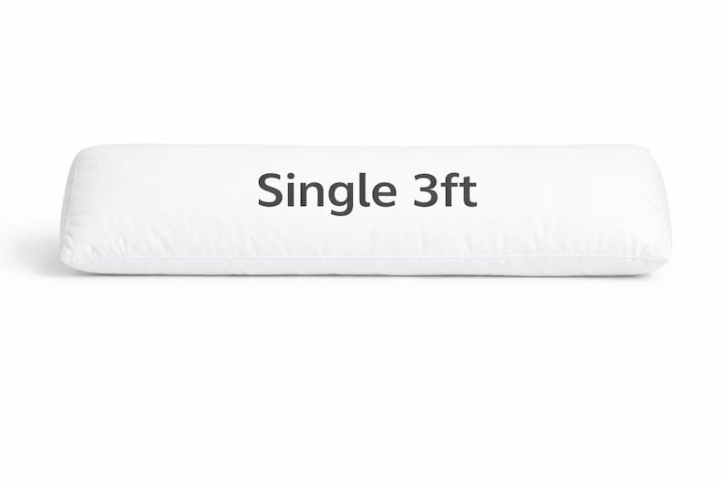 Hollowfibre Bolster Pillow Non Allergenic Extra Filled Full Body Support Orthopedic Pregnancy Pillow All Sizes single 3ft