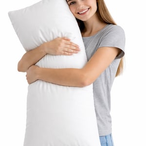 Hollowfibre Bolster Pillow Non Allergenic Extra Filled Full Body Support Orthopedic Pregnancy Pillow All Sizes afbeelding 3