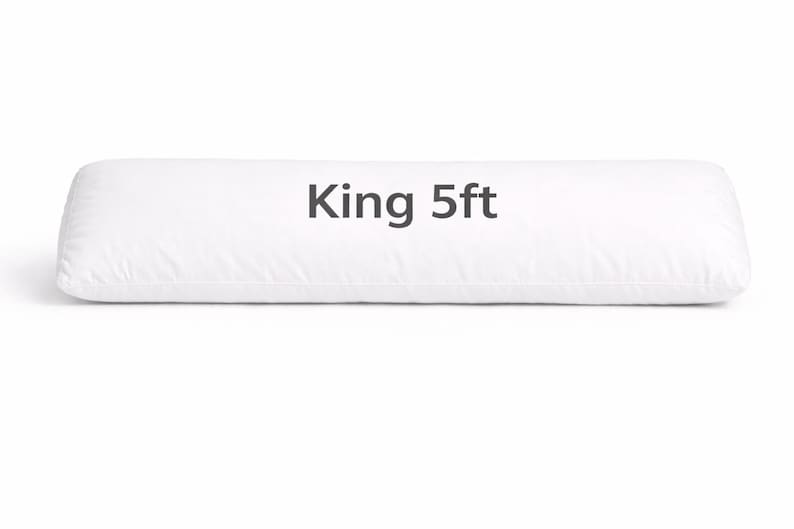 Hollowfibre Bolster Pillow Non Allergenic Extra Filled Full Body Support Orthopedic Pregnancy Pillow All Sizes King 5ft