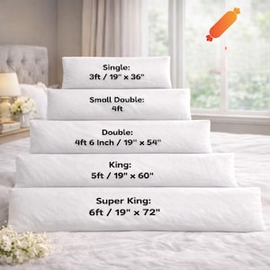 Hollowfibre Bolster Pillow Non Allergenic Extra Filled Full Body Support Orthopedic Pregnancy Pillow All Sizes afbeelding 1