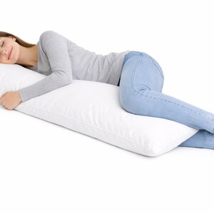 Hollowfibre Bolster Pillow Non Allergenic Extra Filled Full Body Support Orthopedic Pregnancy Pillow All Sizes afbeelding 2