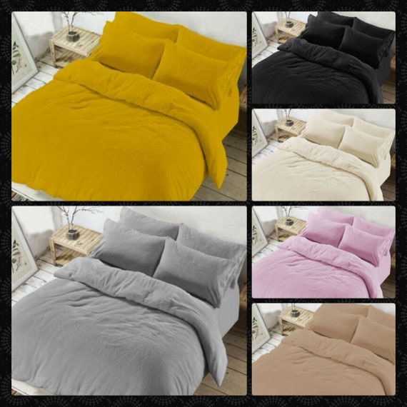 Teddy Bear Fleece Duvet Cover Set Pillow Case Sherpa Thermal Warm Soft BeddingNZ 