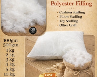 Virgin Hollowfibre Polyester Filling Stuffing for Pillows Cushions Toys Teddy Bear Crafting Sofa Filling