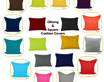 Plain Dyed Cushion Covers 100% Cotton  Soft and Attractive 12 Colours in Different Sizes 16’’ 18’’ 20’’