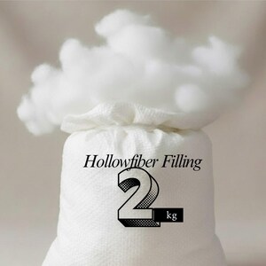 Virgin Hollowfibre Polyester Filling Stuffing for Pillows Cushions Toys Teddy Bear Crafting Sofa Filling 2 gk