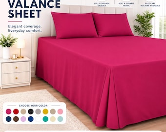 Base Valance Sheet Plain Dyed 100% Poly cotton Platform Box Pleated In Multi Colour Bed Sheets