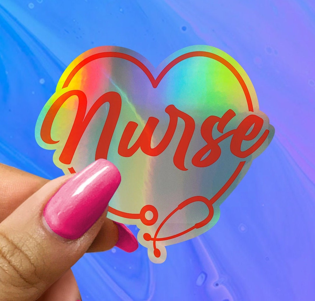 Nurse Sticker, Cute Nurse Heart Sticker, Nurse Sticker, Nursing School