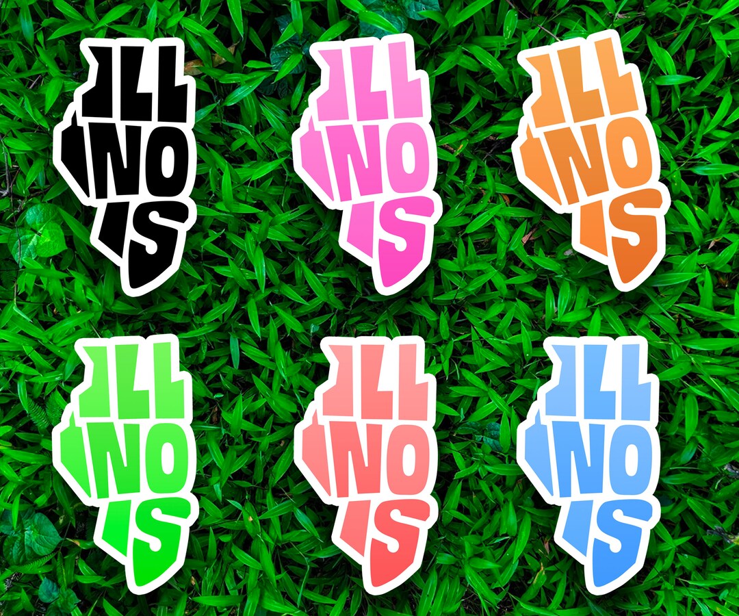 Illinois State Sticker: Waterproof Vinyl Decal - Etsy