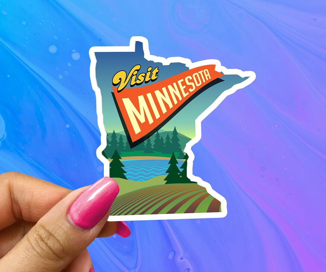 Minnesota State Sticker: Glossy Waterproof Vinyl Decal - Etsy