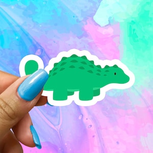 Baby Ankylosaurus Vinyl Dinosaur Dino Stickers Laptop Water Bottle Sticker Cute Dinosaur Stickers