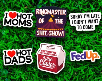 Funny Sticker Pack: Sarcastic Laptop Decals, Water Bottle Stickers